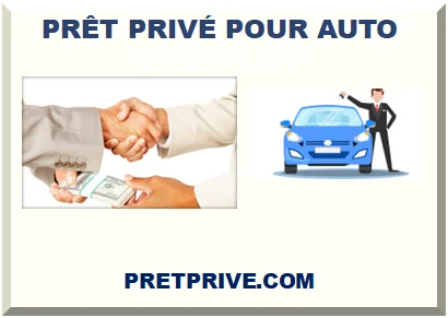 PRÊT PRIVÉ POUR AUTO