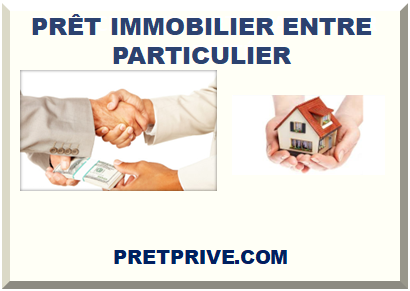 PRÊT IMMOBILIER ENTRE PARTICULIER 2024