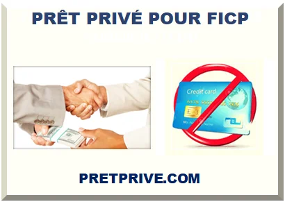 PRÊT PRIVÉ POUR FICP
